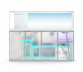 Neptunian Cube A-200 aquarium on a white background