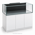 Original illustrative render of Innovative Marine NUVO EXT 150 Lagoon; LAD aquarium lid sold separately.